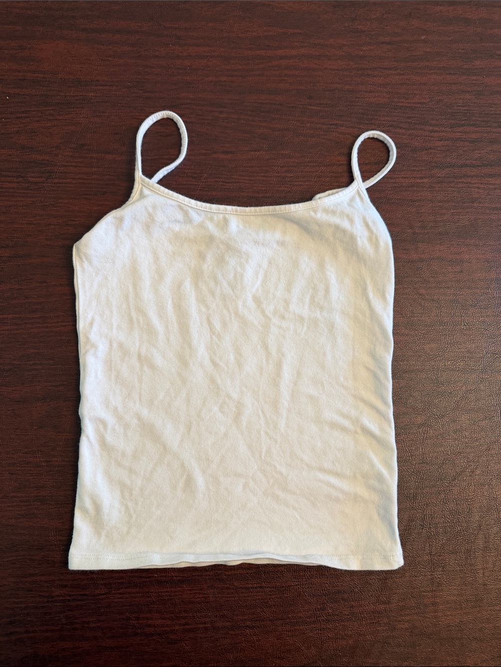 Tilly's White Ribbed Spaghetti Strap Cami
